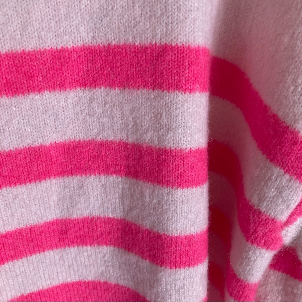 LOFT Pink & Hot Pink Striped Turtleneck Sweater - Picture 12 of 12